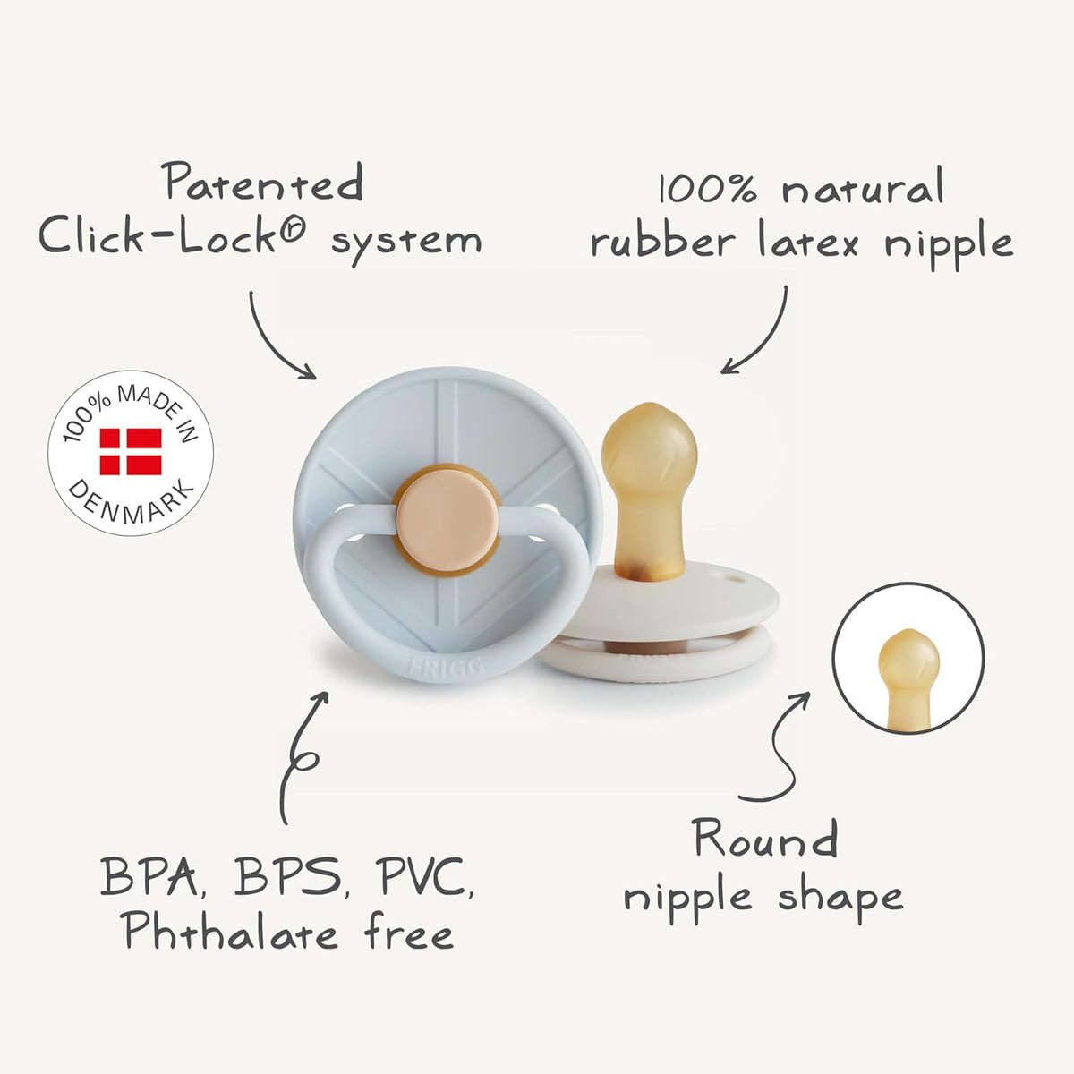 FRIGG Little Viking 2-Pack Pacifiers