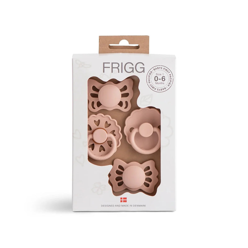 FRIGG Baby's First Pacifier - 4-Pack Floral Heart