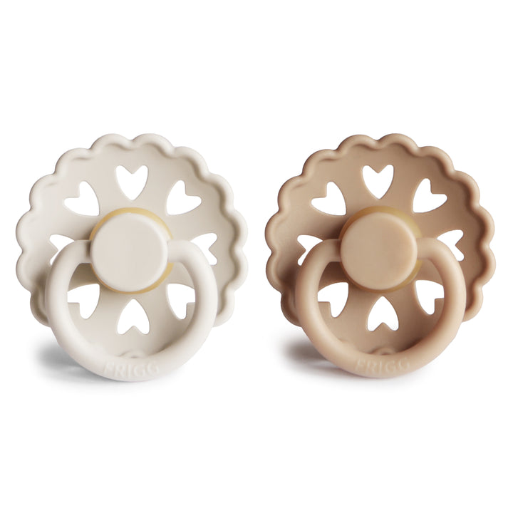 FRIGG Fairytale 2-Pack Pacifiers - Cream/Silky Satin