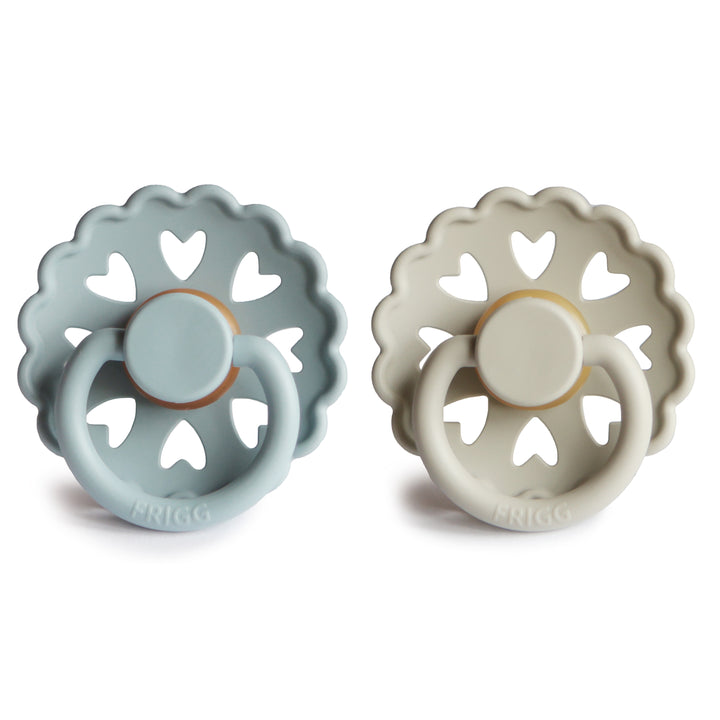 FRIGG Fairytale 2-Pack Pacifiers - Stone Blue/Willow Gray