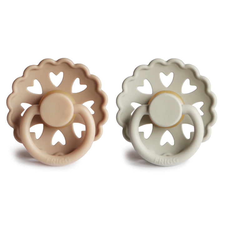 FRIGG Fairytale 2-Pack Pacifiers - Stone Blue/ Willow Grey