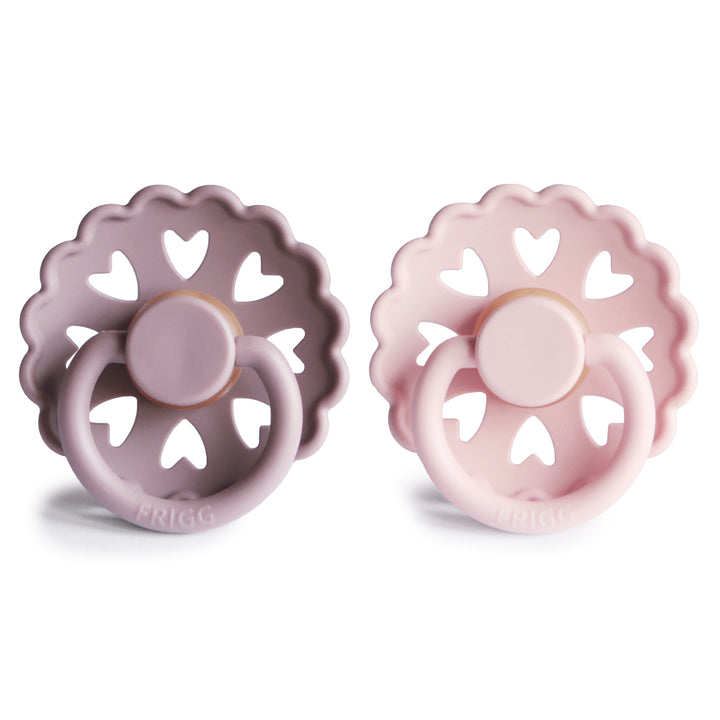 FRIGG Fairytale 2-Pack Pacifiers - Twilight Mauve/White Lilac