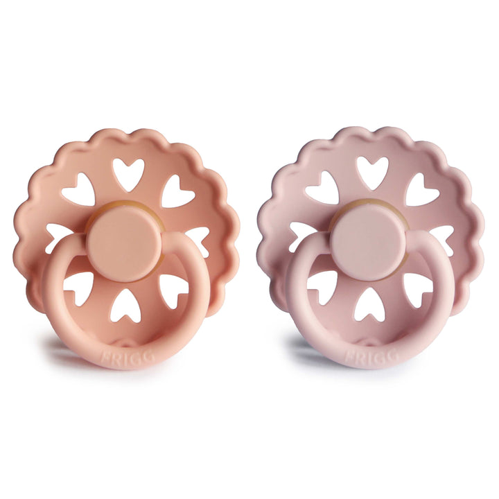 FRIGG Fairytale 2-Pack Pacifiers - Pretty in Peach/Primrose