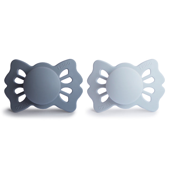 FRIGG Lucky 2-Pack Pacifiers - Slate/Powder Blue