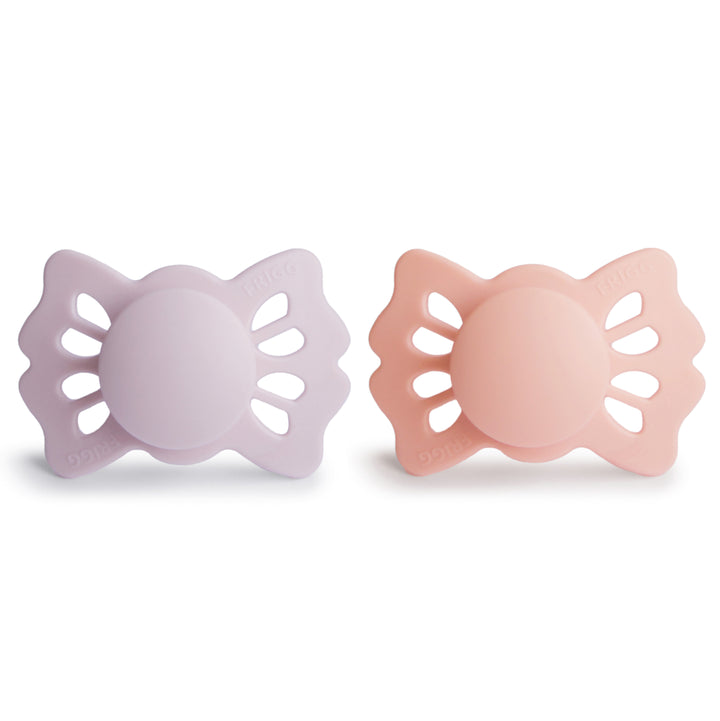 FRIGG Lucky 2-Pack Pacifiers - Soft Lilac/Pretty in Peach