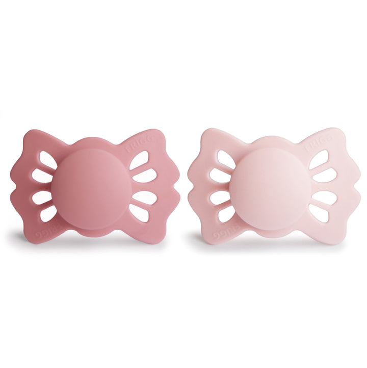 FRIGG Lucky 2-Pack Pacifiers - Cedar/Baby Pink