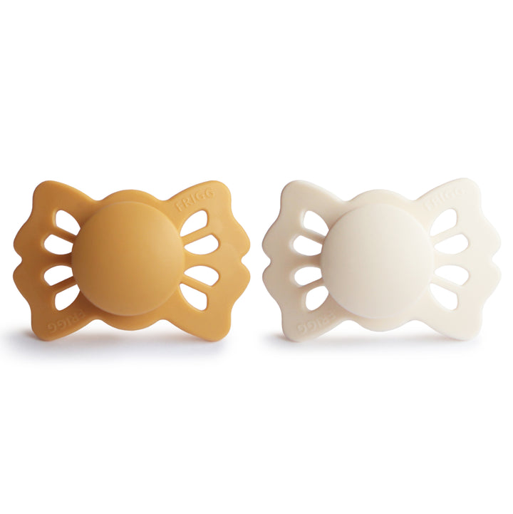 FRIGG Lucky 2-Pack Pacifiers - Honey Gold/Cream