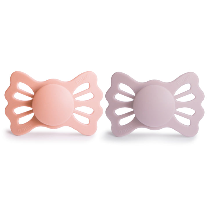FRIGG Lucky 2-Pack Pacifiers - Pretty in Peach/Primrose