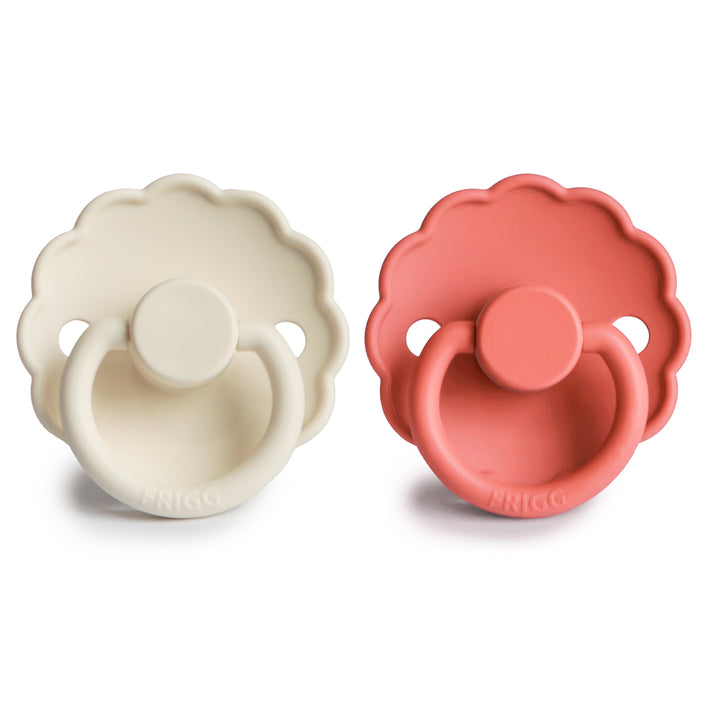 FRIGG Daisy 2-Pack Pacifiers - Cream/Poppy