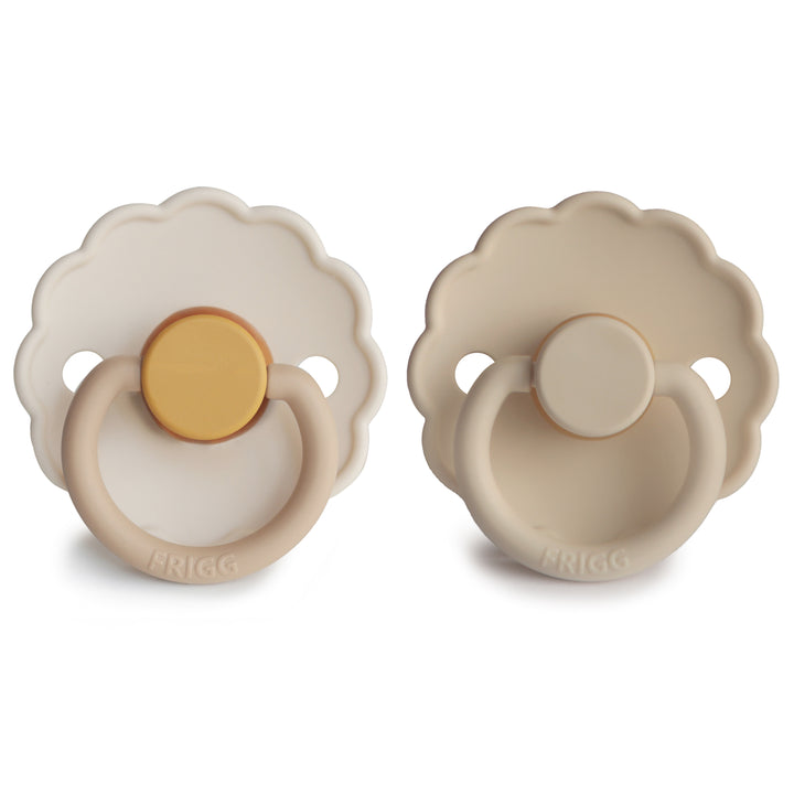 FRIGG Daisy 2-Pack Pacifiers - Chamomille/Croissant