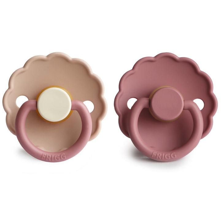 FRIGG Daisy 2-Pack Pacifiers - Peony/Cedar