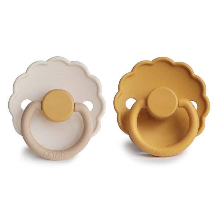 FRIGG Daisy 2-Pack Pacifiers - Chamomile/Honey Gold